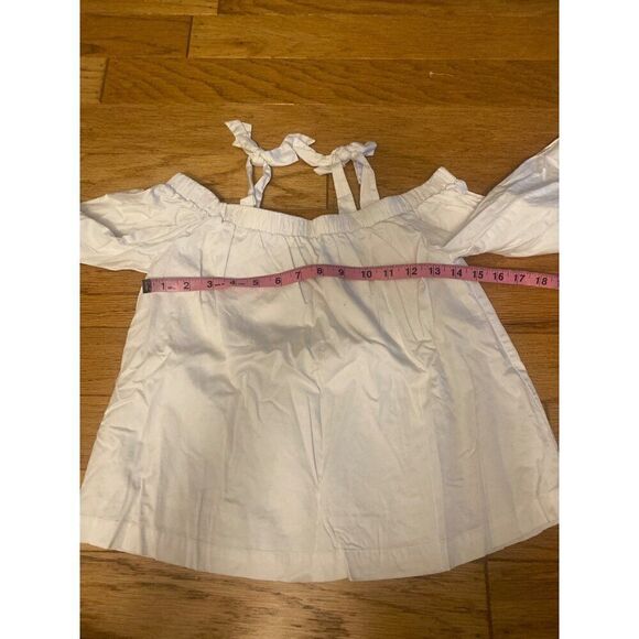 Habitual women's White Off-Shoulder Top With Tie Straps & Long Sleeves size 10 - Picture 4 of 8